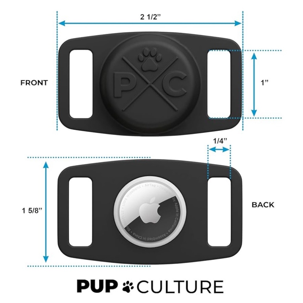 Black Dog Tag Holder